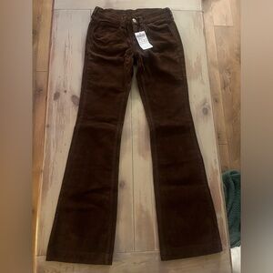 Brandy Melville/J Galt Brown corduroy bootleg pants, Sz S